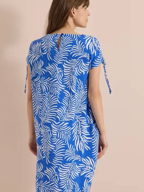 cecil Knielange jurk met kapmouwtjes blauw, foto 4