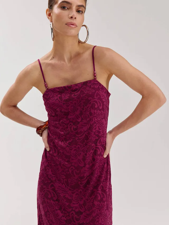 Harper & Yve Vivien-dr maxi jurk donkerpaars donkerpaars/aubergine, foto 4