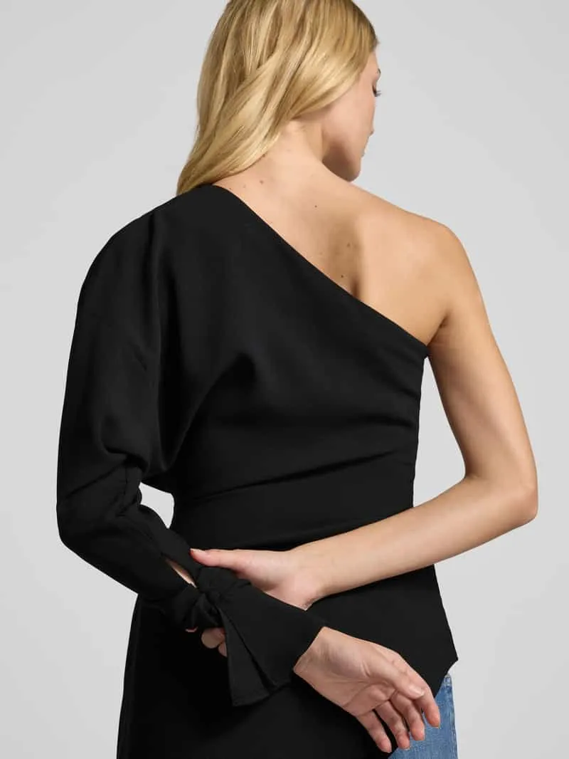 Topshop Mini-jurk in one-shoulder look model 'OLINE' zwart, foto 3