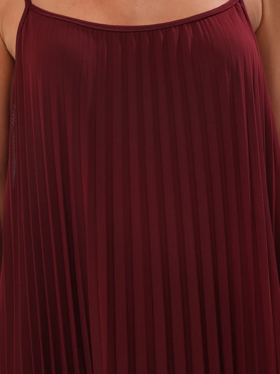 Trendyol TRENDYOLMİLLA Dames Bordeaux Effen Maxi Mouwloos Casual A-lijn Jurken, foto 2