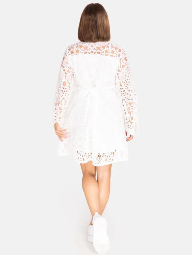Elara Strickkleid Weiß