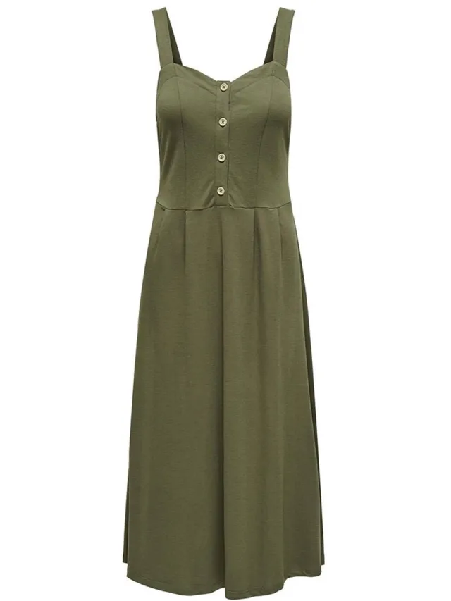 Only ONLJANY S/L BUTTON DRESS JRS - Dames - Maxi jurken Kalamata