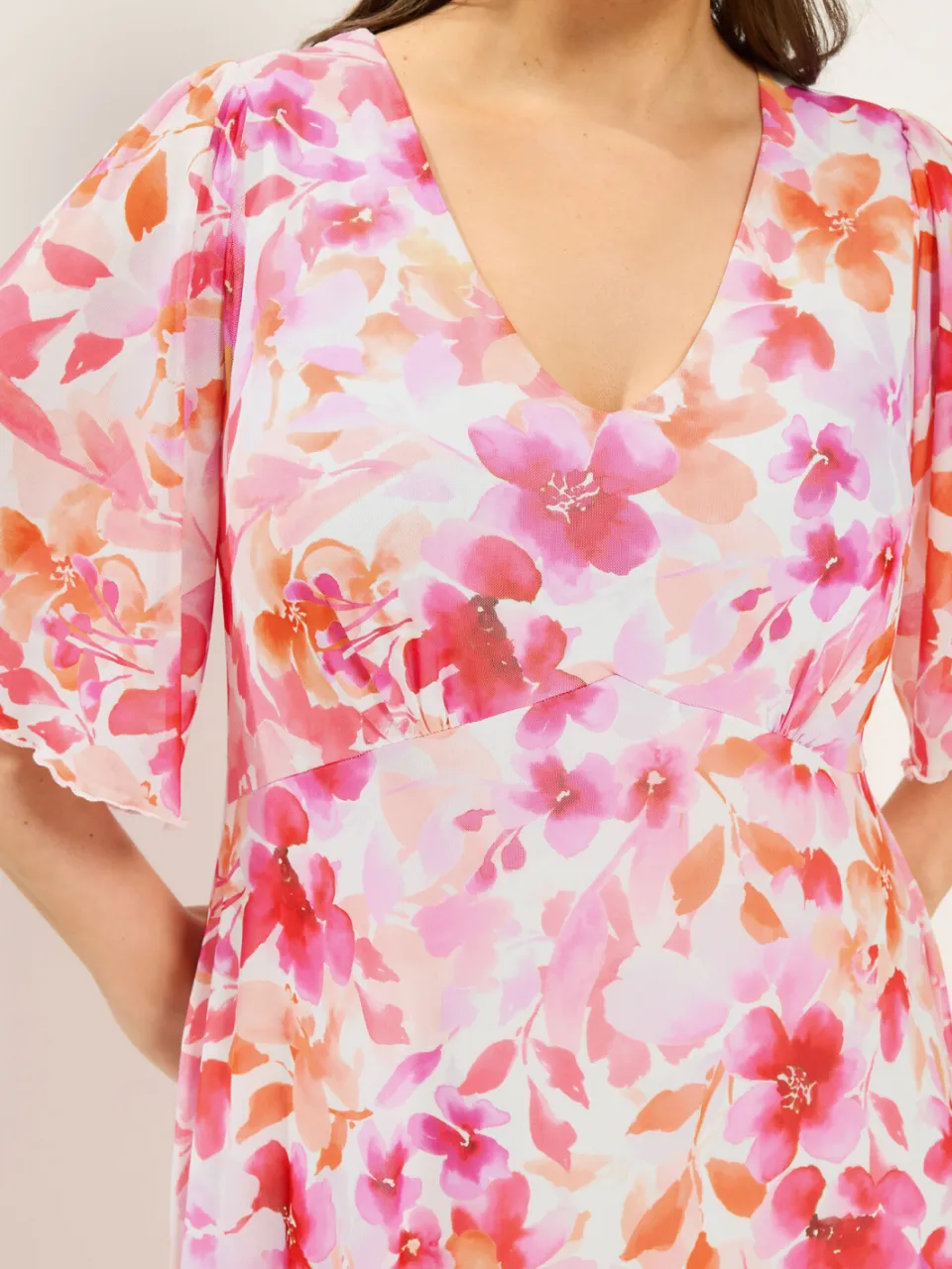 Yours Roze Maxijurk Met Bloemenprint, foto 3