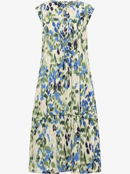 cecil Midi-jurk met split in de hals en print beige, foto 3