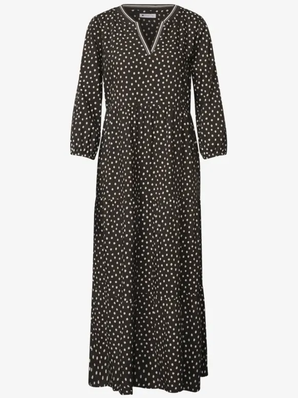 Street One Midi-jurk met V-hals en print bruin, foto 3