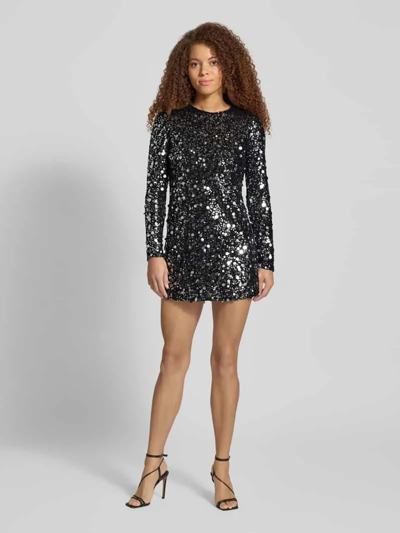 Only Soepele avondjurk met pailletten, model 'ANIKA CATINA' Zilver