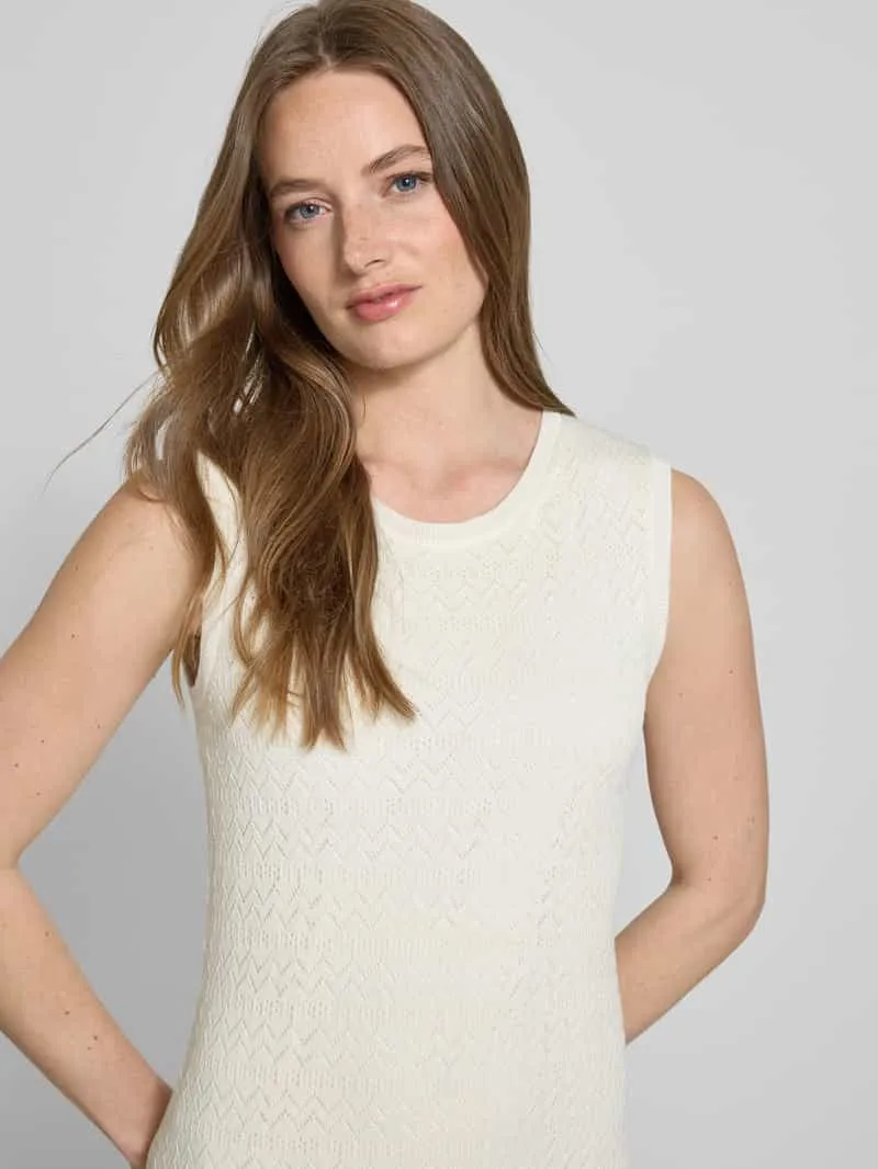 Christian Berg Woman Selection Gebreide jurk met structuurmotief ecru, foto 4