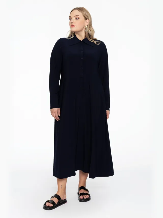 Yoek Jurk met zakken | Blauw