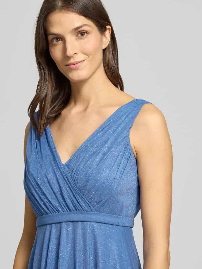 TROYDEN COLLECTION Jurk met glitter-mesh bleu, foto 4