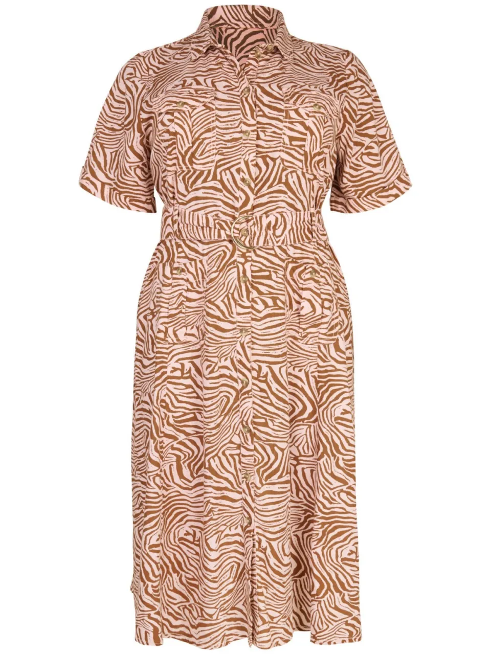 Miss Etam Plus blousejurk oranje, foto 2