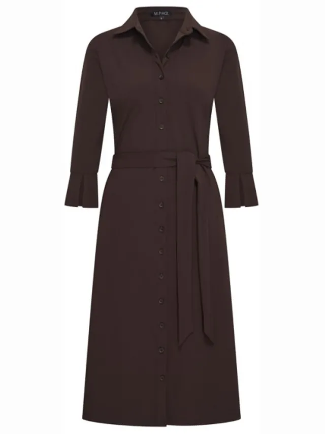 Mi Piace Travel Jurk Uni 202757 Espresso - Maat :
