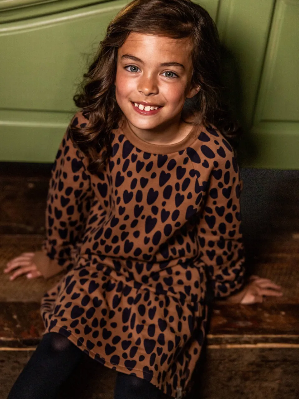 LOOXS little sweatjurk met panterprint bruin, foto 5