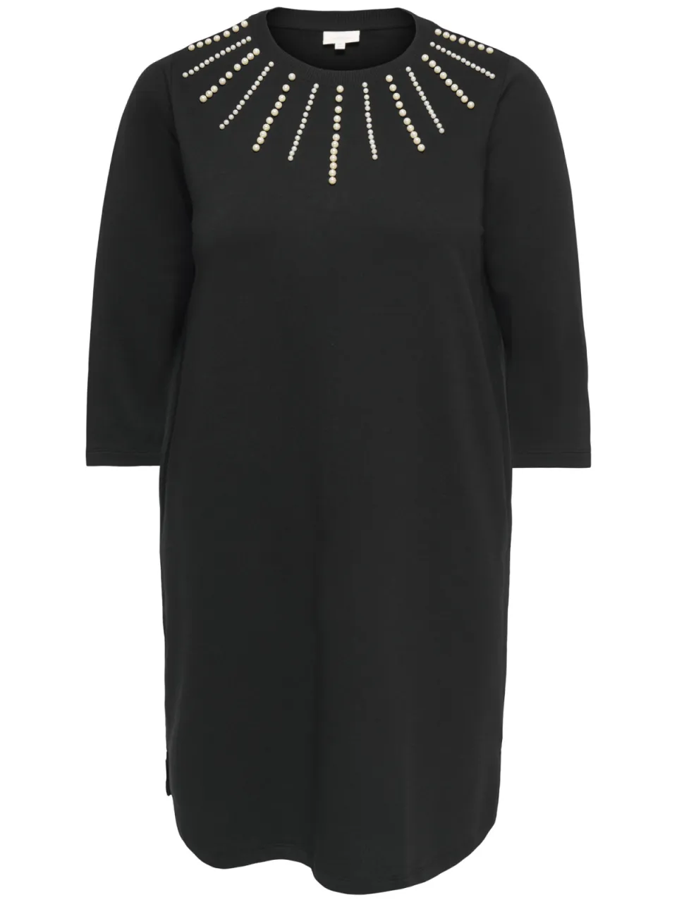 Only Carmakoma Plus Size midi jurk met parels - zwart, foto 2