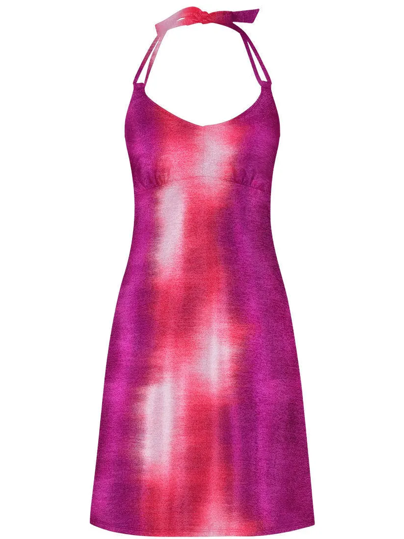 Ten Cate Beach TC WOW halter strandjurk paars/rood, foto 2
