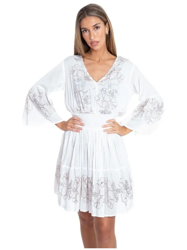 Isla Bonita By Sigris Korte Jurk Isla Bonita By Sigris Korte Jurk Wit