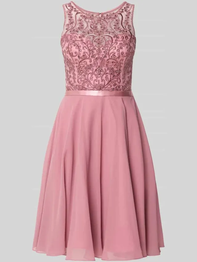 LUXUAR FASHION Cocktailjurk met strass-steentjes mauve, foto 2
