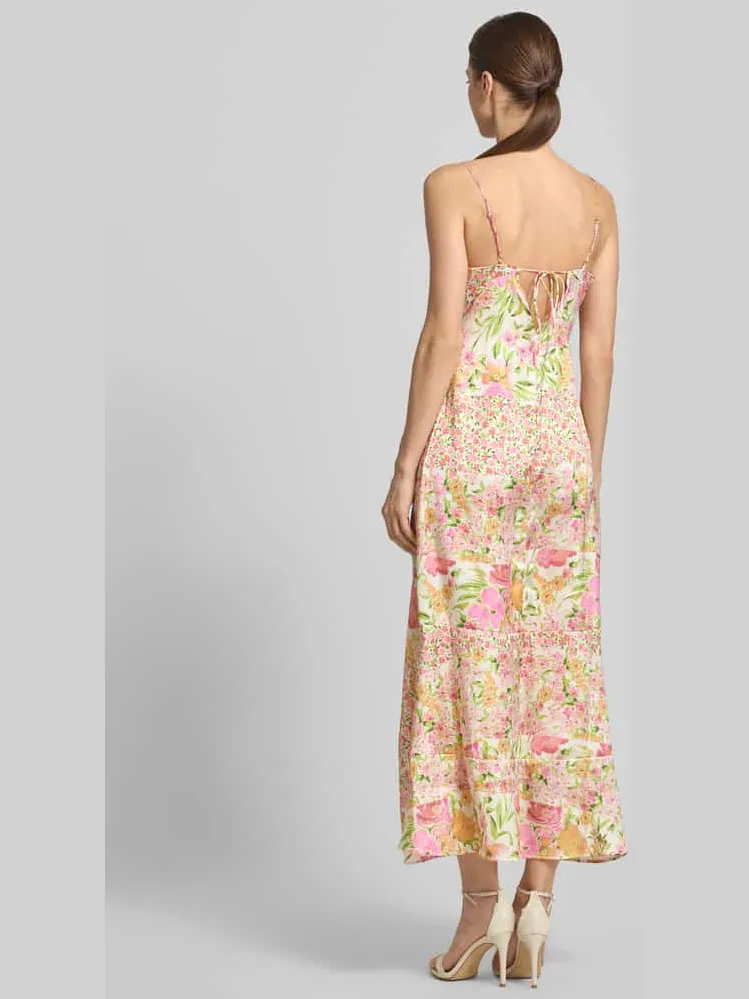 Vero Moda Vloeiende maxi-jurk van satijn model 'ALTHEA' lichtroze, foto 3
