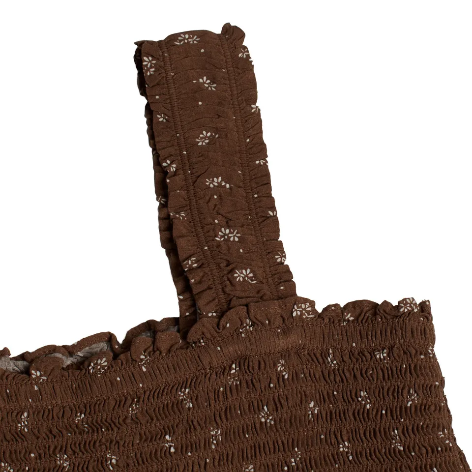Gap jurk met gerimpelde riem bruin, foto 2