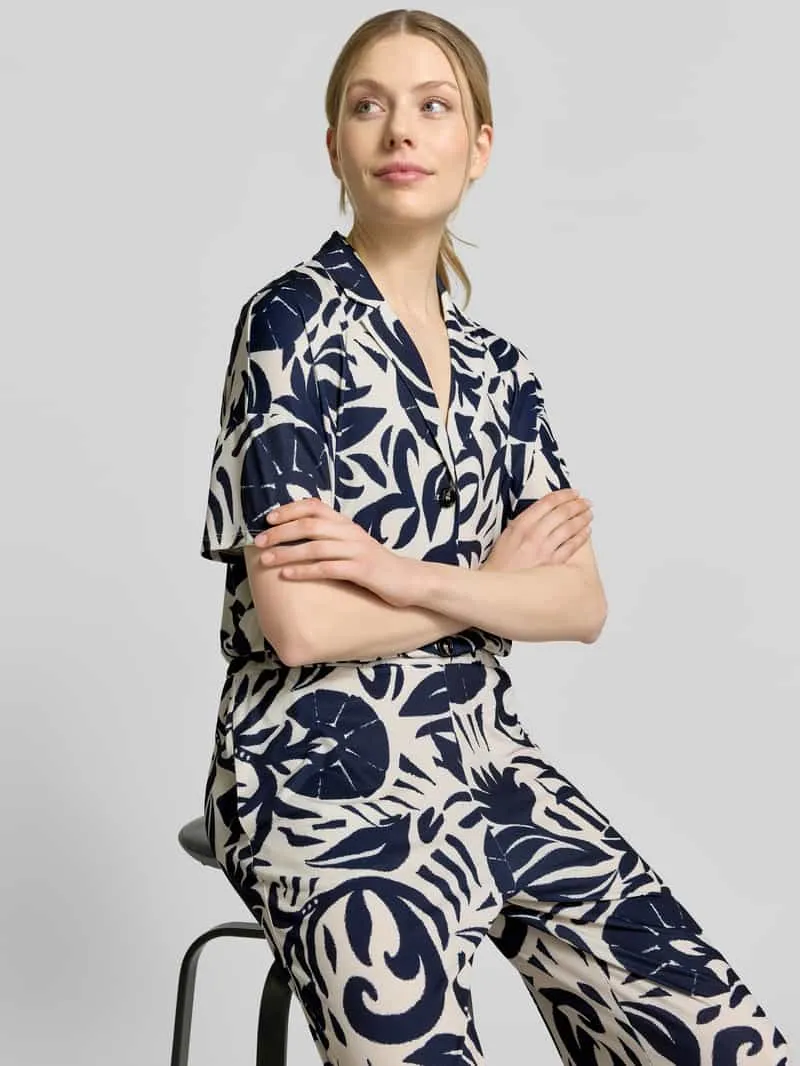 Oui Jumpsuit met all-over bloemenmotief beige gemêleerd, foto 5