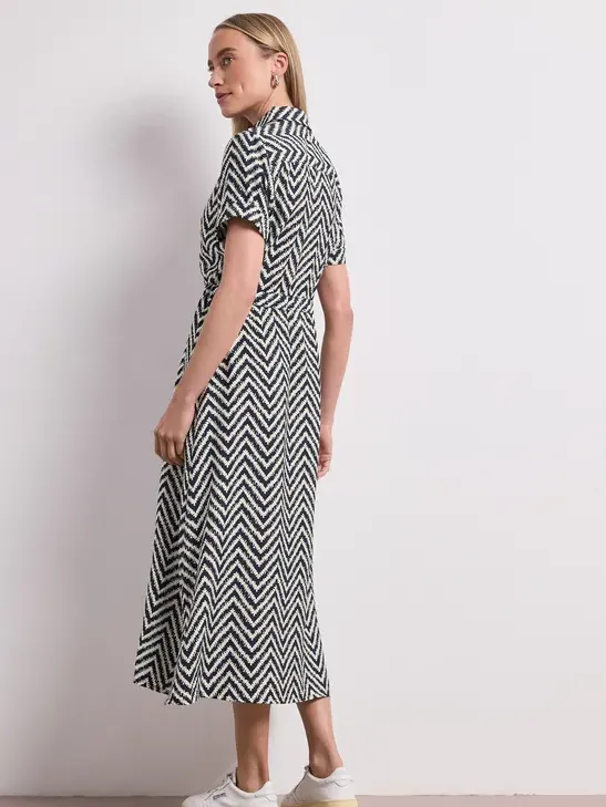 Street One Midi-jurk met zigzagpatroon blauw, foto 2