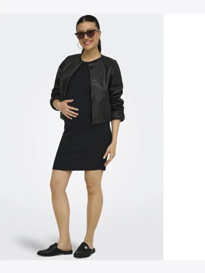Only Maternity korte zwangerschapsjurk broderie zwart, foto 3