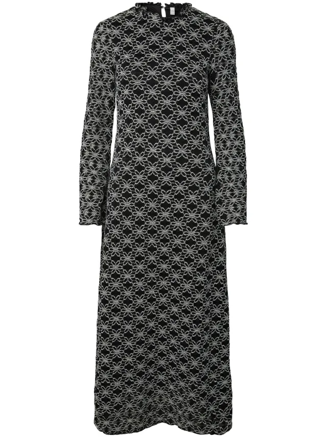 Yas Maxi jurk YASGAYI LS Black1