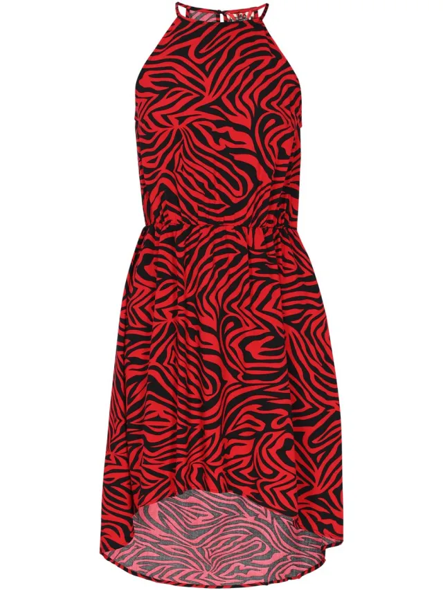 MyMo jurk zwart rood