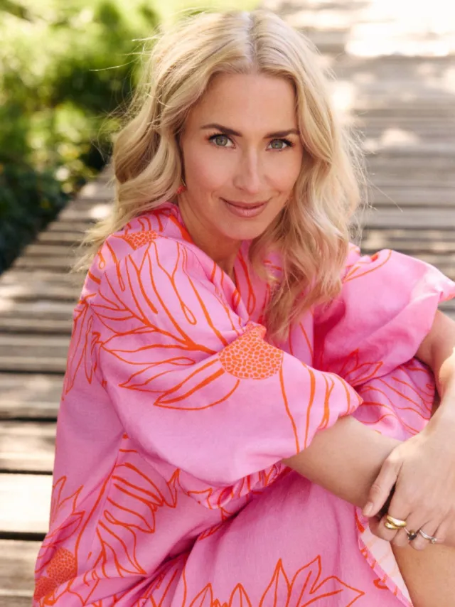 Sanny x LOLALIZA x Wehkamp maxi jurk met bloemen roze, foto 2