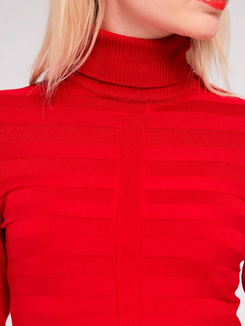 Morgan gebreide jurk rood