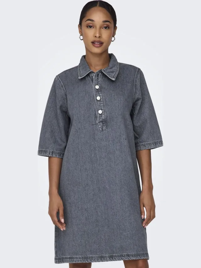Only Jurk ONLGRY Korte jurk Grey Denim