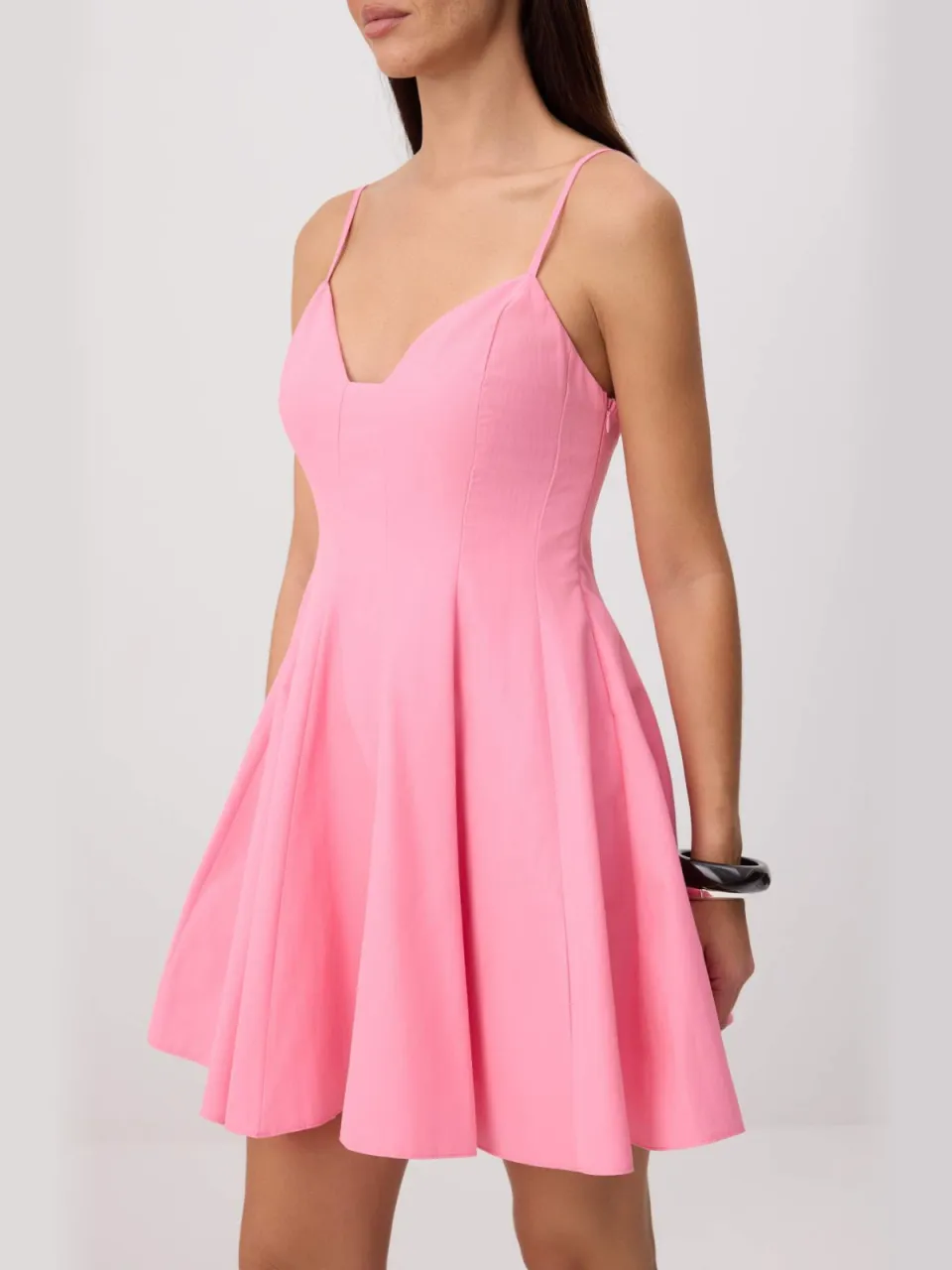 Trendyol TRENDYOLMİLLA Dames Roze Stippen Kort / Mini Mouwloos Avond / Dagelijks Skater Jurken, foto 2