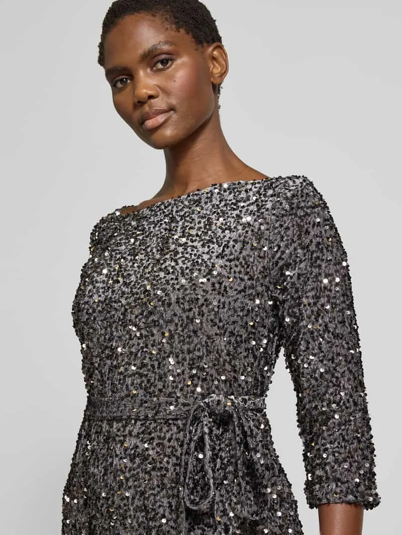 Vila Mini-jurk met pailletten, model 'FAITH' zilver, foto 4