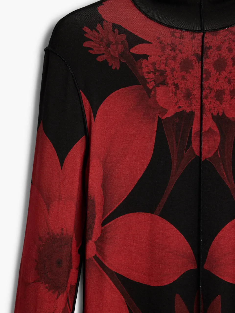 Desigual gebloemde midi jurk - rood/zwart, foto 6