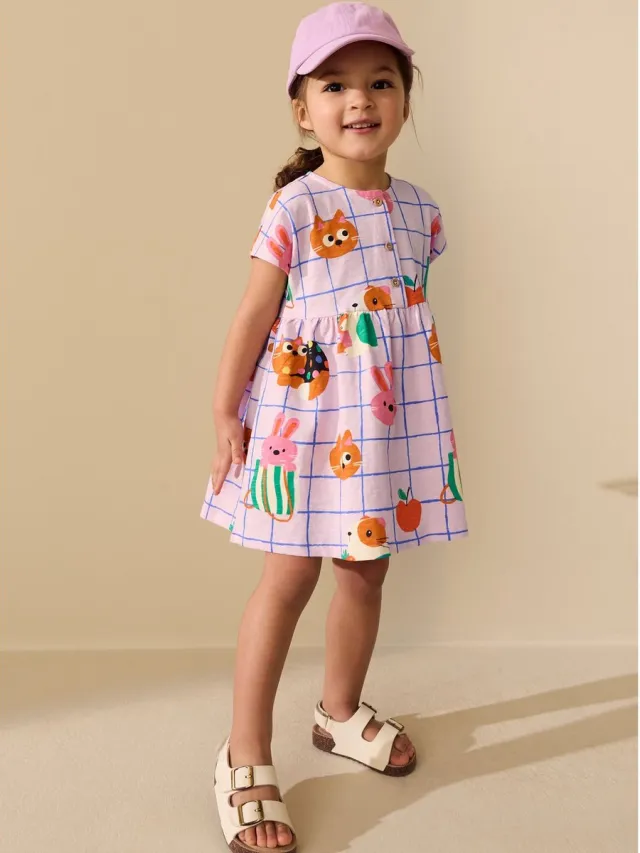 Next Meisjes - Jerseyjurk - Roze Pink Pets