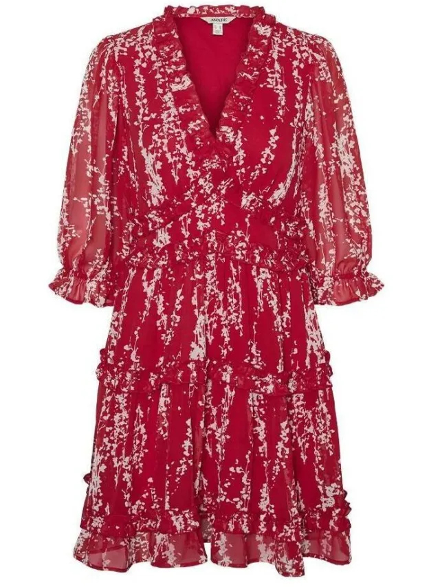 Vero Moda Korte Jurk Vero Moda Gabriella Rood