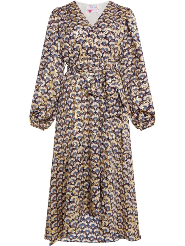 IZIA Maxi-jurk met print Navy Veelkleurig