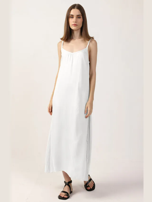 Neu Nomads dames vegan Midi Jurk Sammie Sneeuwwit