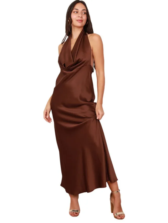 La Modeuse Lange Jurk La Modeuse 76908_P182162 Bruin