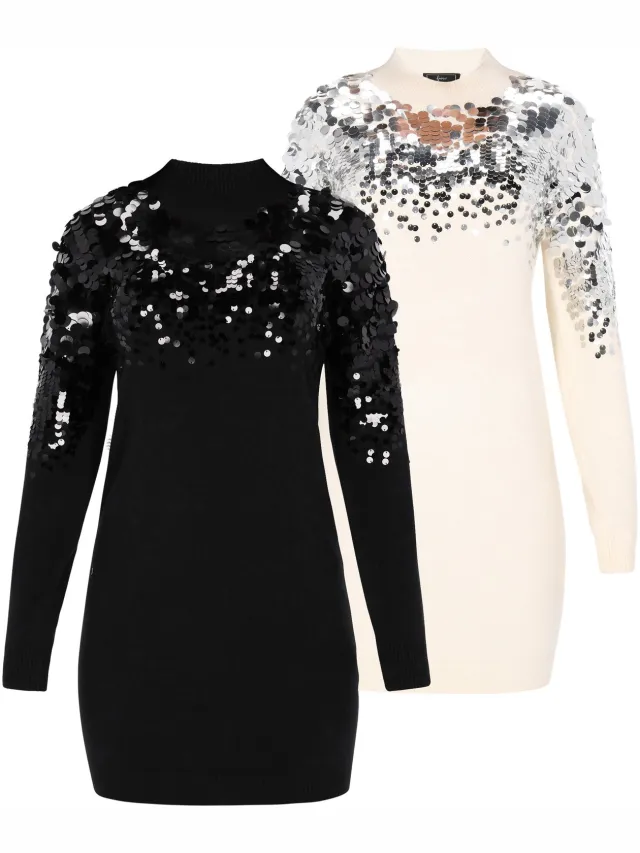 Mo dress 2-Pack zwart/offwhite