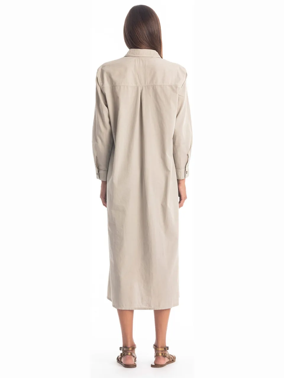 RAVENS VIEW IBIZA dames vegan Blousejurk Safari Steenbeige beige, foto 2