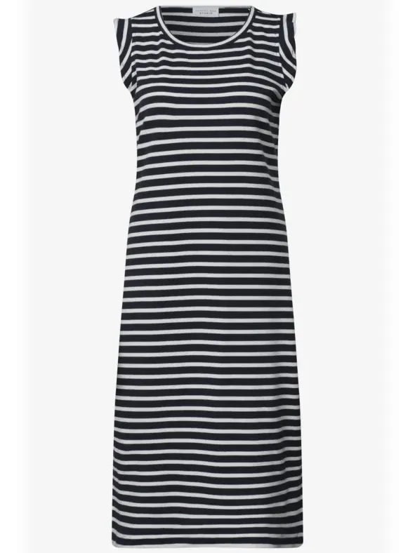 Street One Studio Midi-jurk met ronde hals en strepen blauw, foto 3