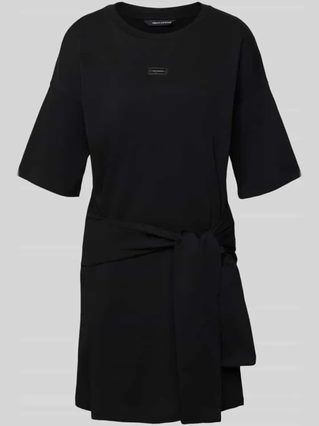 Armani Exchange T-shirtjurk met Ronde hals en 1/2-mouwen zwart, foto 2