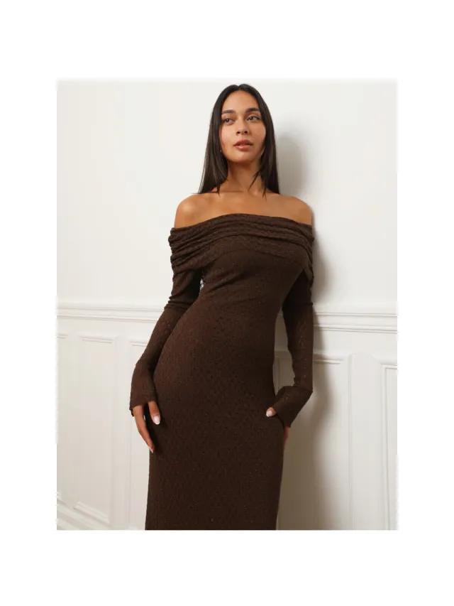 La Modeuse Jurk La Modeuse 79937_P190104 Bruin