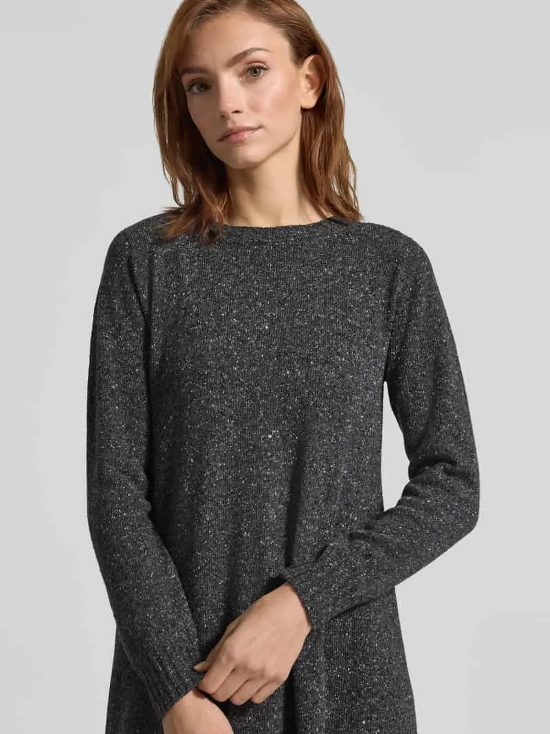 Max Mara Nauwsluitende vrijetijdsjurk van wolmix met zijde-aandeel model 'GOCCIA' antraciet, foto 4