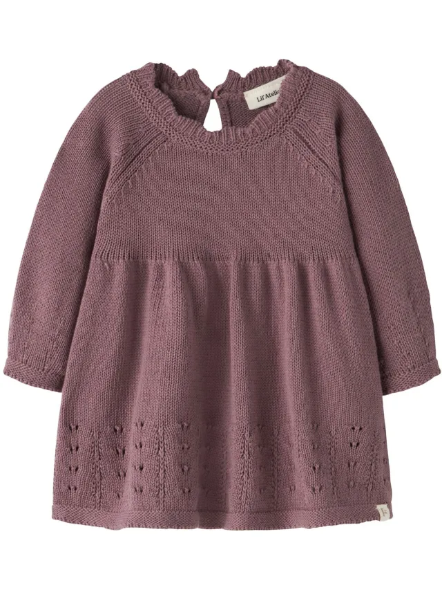 Lil' Atelier Baby Gebreide jurk regular fit Rose Taupe1