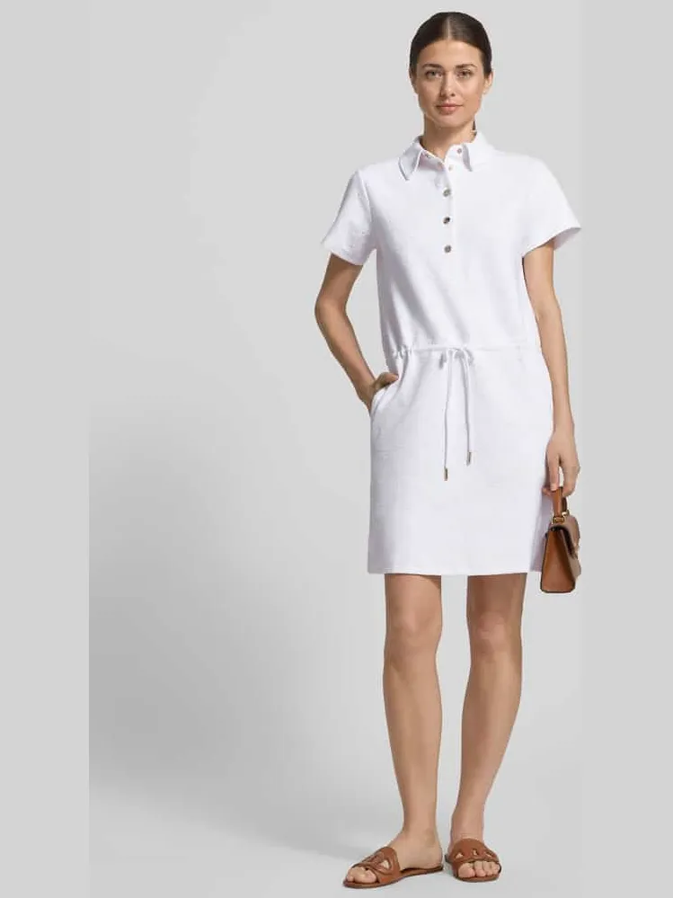 Joop! regular fit jurk met polokraag model 'Torrin' Wit