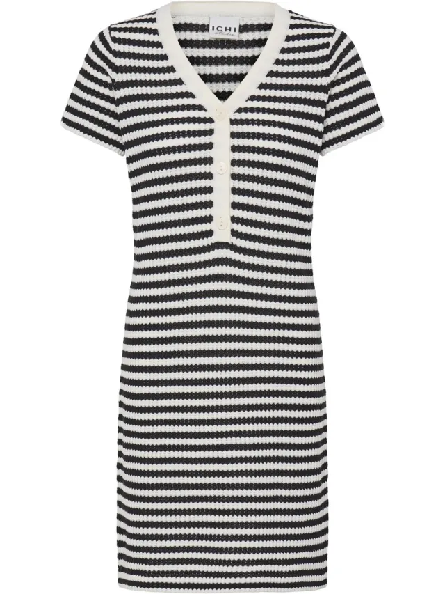 Ichi IHLORIANNA DR2 - Dames - Mini jurken black birch stripe
