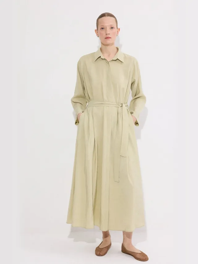 TOUCHÉ PRIVÉ Blousejurk met speciale structuur - Olijfgroen - Dames