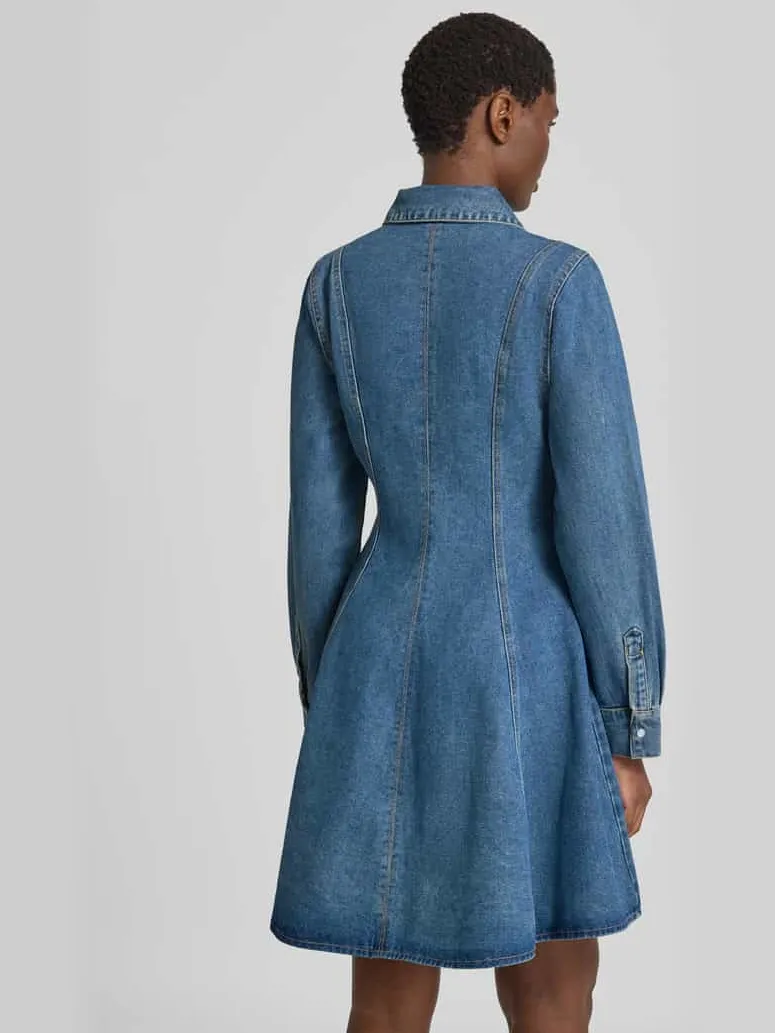 Vero Moda Getailleerde vrijetijdsjurk van katoenmix model 'JESSIE' jeansblauw, foto 3