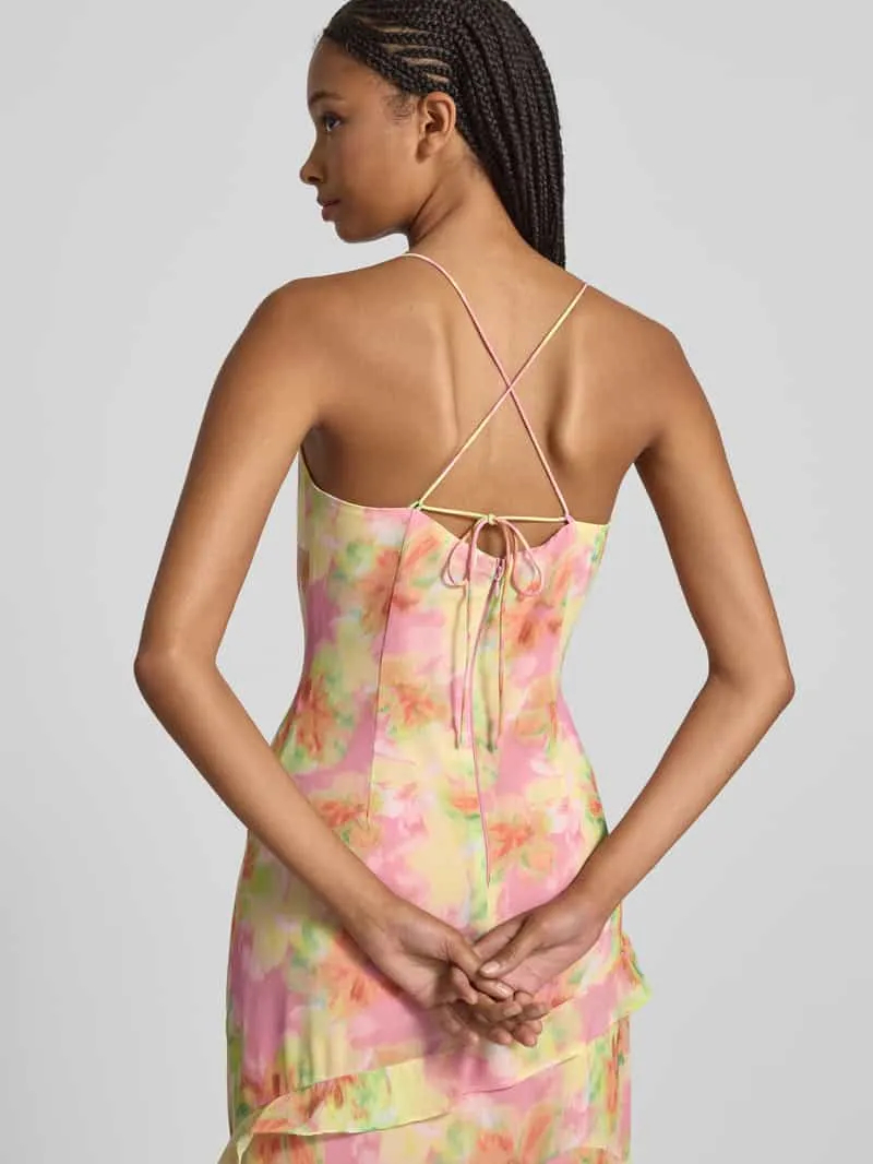 bardot Cocktailjurk met hartvormige hals, model 'CANTARA' roze, foto 3